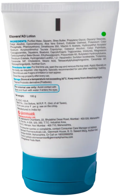 Buy Elovera AD Lotion Ceramide & Probiotic based Moisturizer Online at Woundcaremart