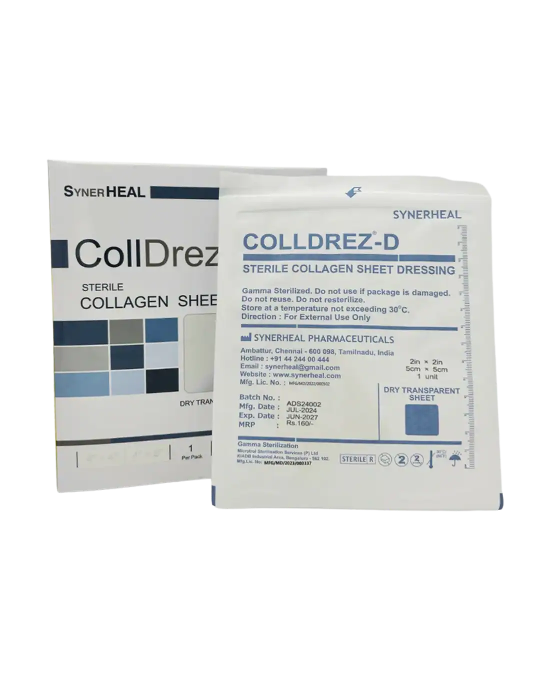 Colldrez-D | sterile Collagen sheet treatment for burns