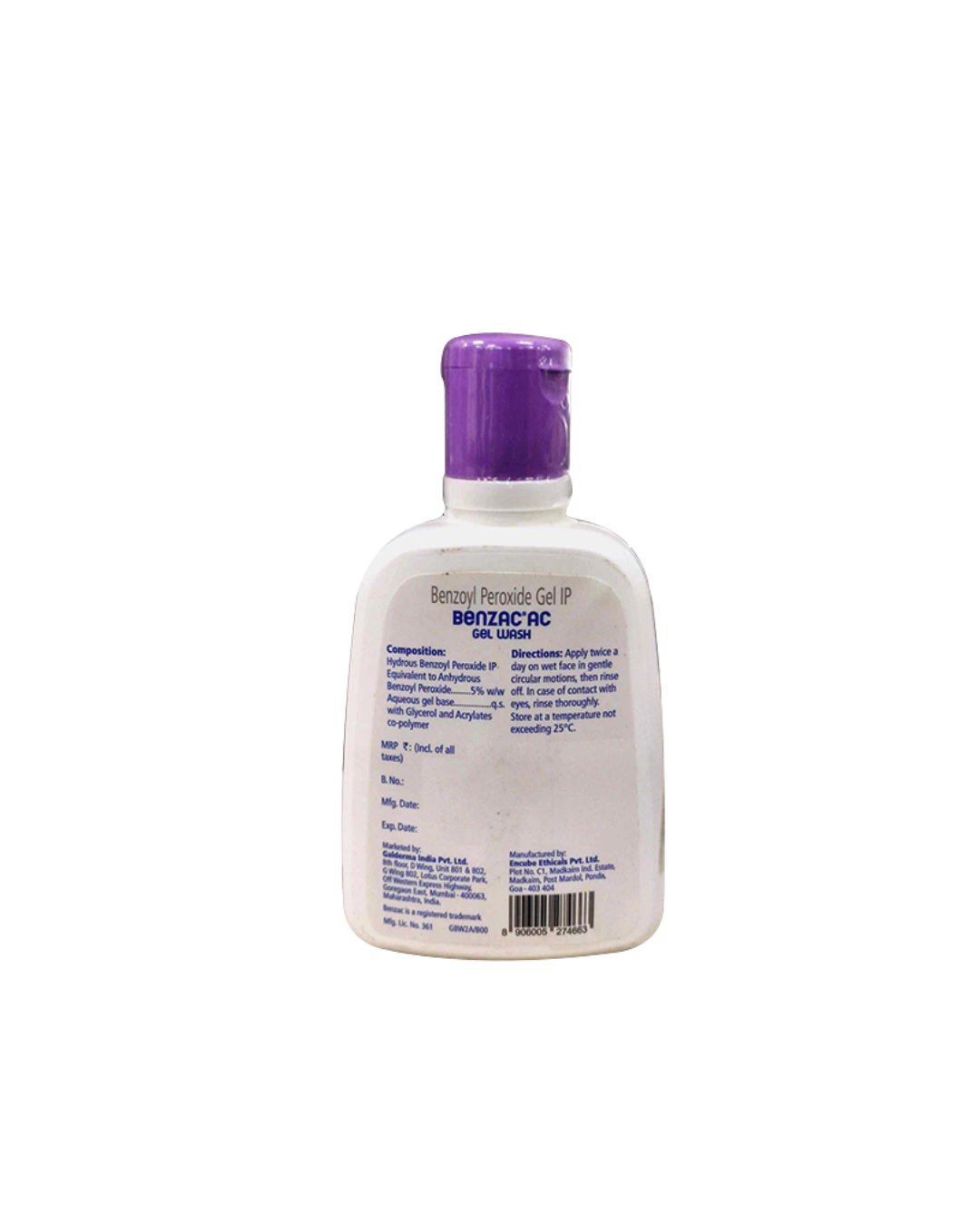 Benzac AC Gel Wash 100ML Galderma Pharma