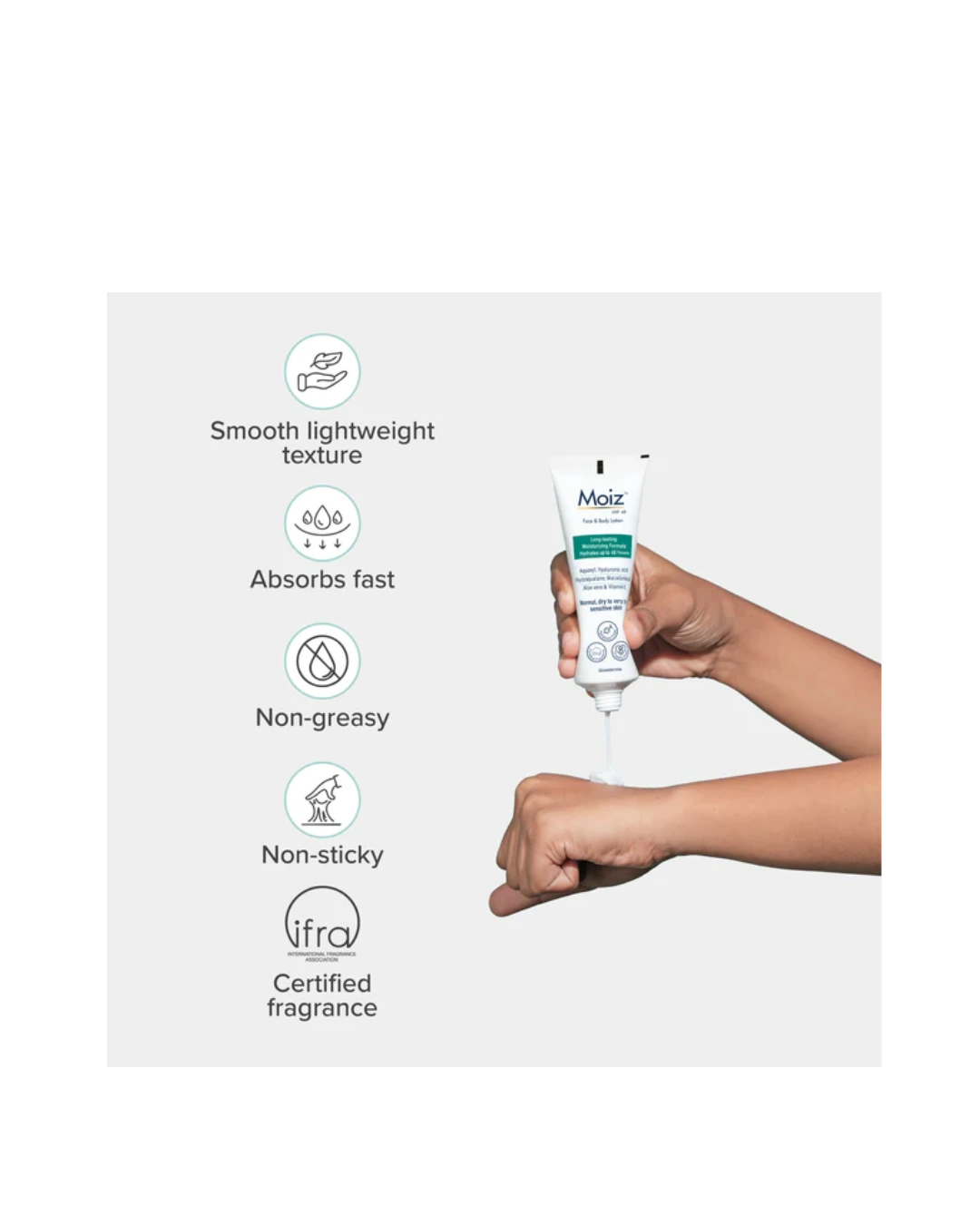 Moiz LMF 48 Lotion – 48-Hour Intense Hydration for Dry, Itchy, Sensitive Skin