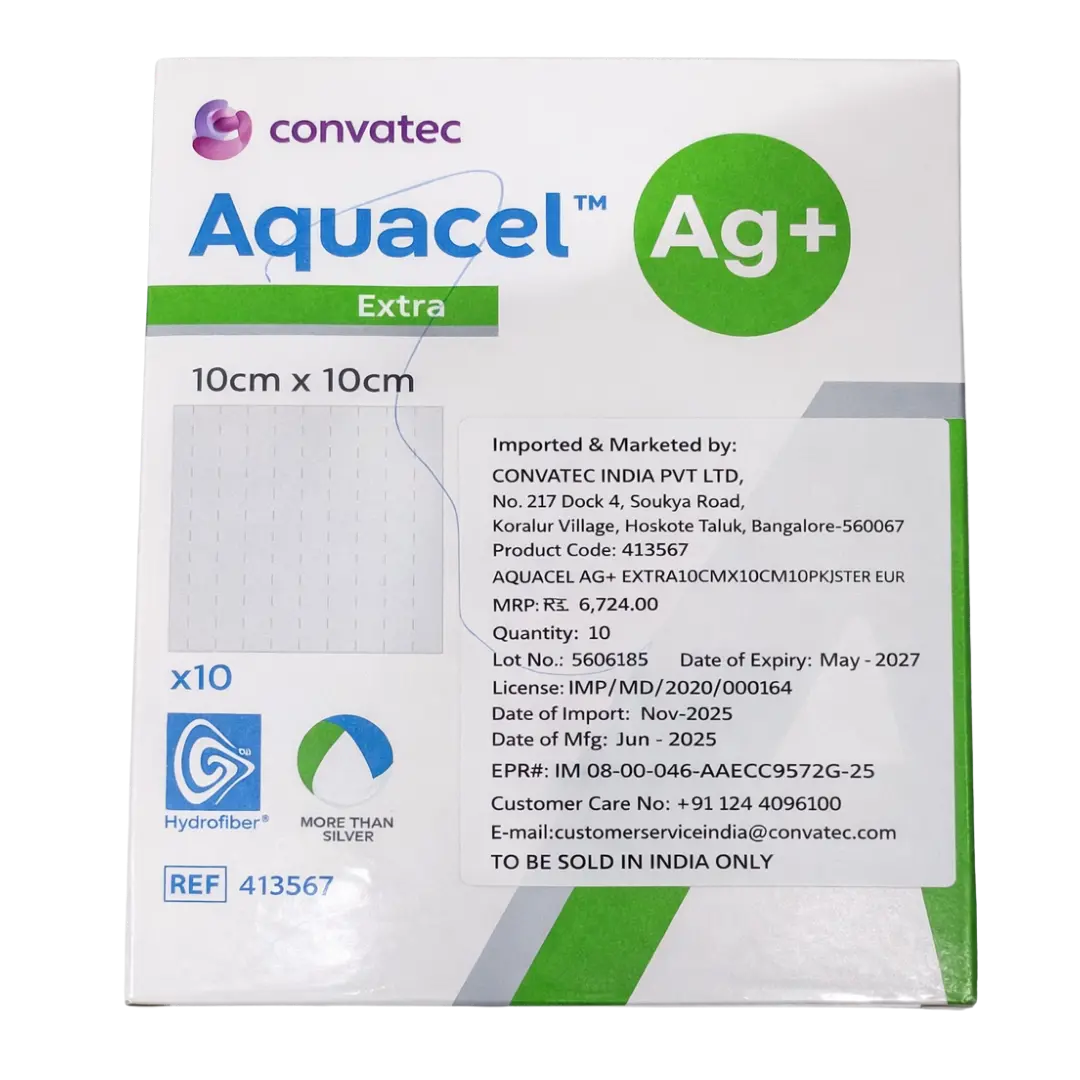 Aquacel Ag Extra Hydrofiber antimicrobial Dressing by Convatec