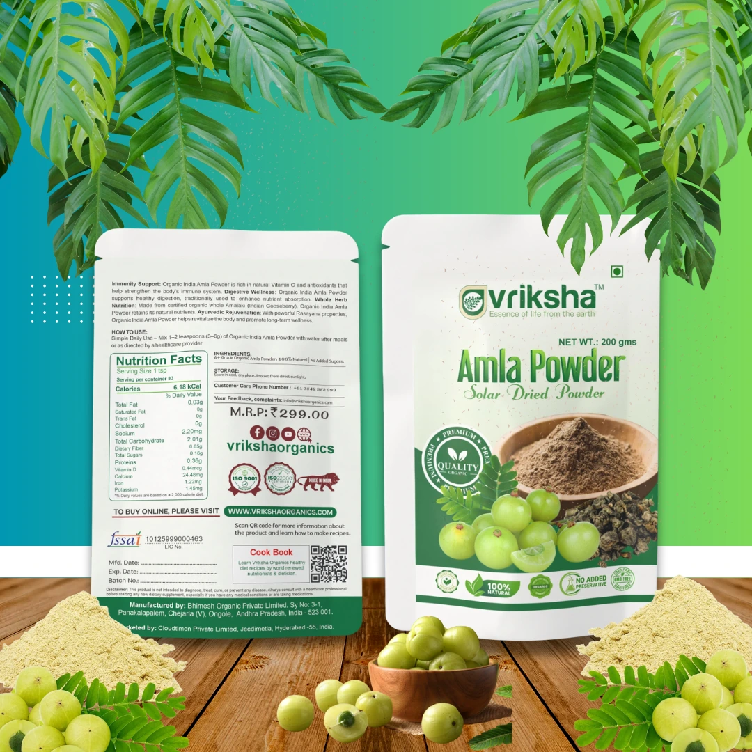 Vriksha Amla Powder 200gm | Boosts Immunity | Supports Digestion and Gut Health